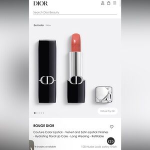 NIB Rouge Dior lipstick in 100 Nude Look satin finish